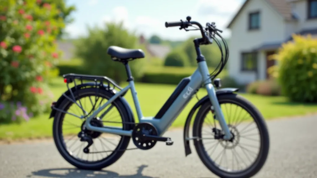 Modern electric bicycle displayed outdoors with pedal assist and comfortable seating for older riders