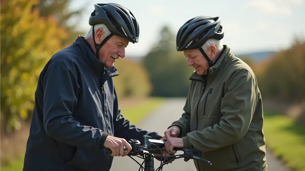 Seniors learning about e-bike features and specifications